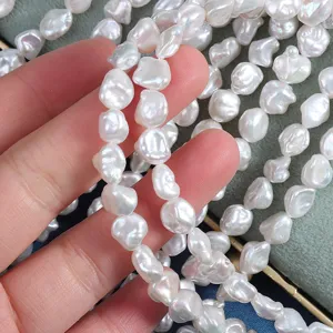 Natural Freshwater Pearl Baroque Irregular Nugget Shape Pearl Strand For Jewelry Making Women Necklace DIY Crafts