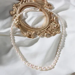 Natürliche Süßwasserperle Abgestufte Wassertropfen Halskette Mit 14K Goldgefülltem Zubehör Für Damen Elegantes Handgefertigtes Schmuckgeschenk