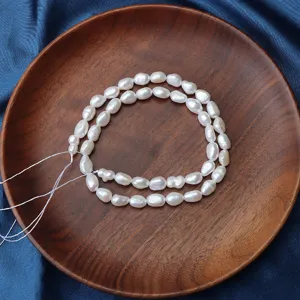 6-7mm Baroque Freshwater Pearl Strand Natural Irregular Loose Pearls for Jewelry Making Main