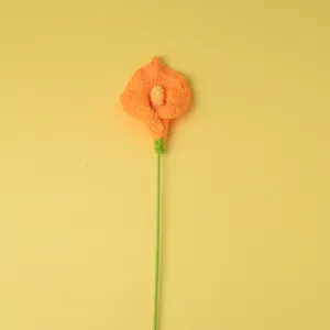 Tige de fleur de lys arum au crochet faite à la main, cadeau parfait pour la décoration.