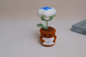 Handmade crochet potted plant emotional support flower cute desktop decoration gift piece