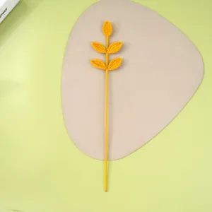 Handgemaakte gehaakte 5-bladige plantentak wol gebreide bloem accessoire voor DIY boeket