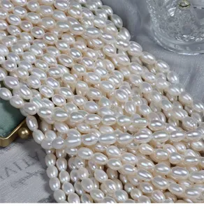 Hoogglans 7mm natuurlijke zoetwaterparel losse kralen druppelvorm voor DIY sieraden maken