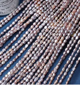 Natuurlijke zoetwaterparel losse kralen 4mm gemengde snoepkleuren gladde kralen voor DIY