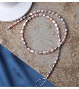 Natuurlijke zoetwaterparels losse streng, 4mm meerkleurige snoep parels sieraden maken detail.