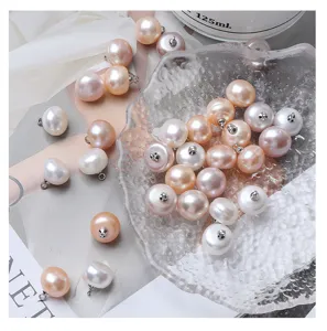 Natur Süßwasser Perle Knöpfe DIY Anhänger Kleidung Accessoires Pullover und Hemd Dekoration