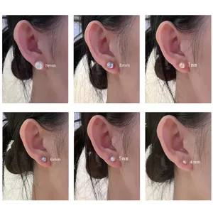Natürliche Süßwasserperlen Ohrringe für Damen mit S925 Silber Stiften für den Alltag.