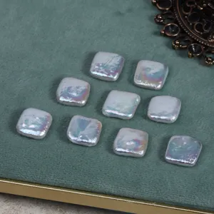 Perles d'eau douce baroques carrées 11-12mm en vrac pour la fabrication de bijoux DIY faits main.