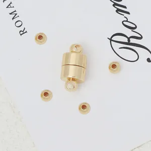Set de cierre magnético chapado en oro y cuentas para pulseras y collares DIY hechos a mano.