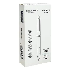 Macaron Farbe Druck Gelschreiber Schüler Prüfung Schnelltrocknend Glatt Schreiben Stift Transparente Schale Silikon Griff 0,5mm Schwarze Miene