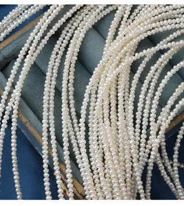 Natural freshwater pearl strands 2.5-3mm small potato shape jewelry making beads 38cm