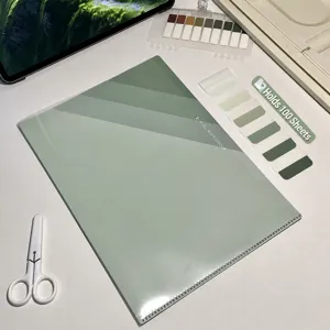 Cartellina A4 Sfumato Verde 6 Scomparti Grande Capacità Organizer per Documenti Studenti