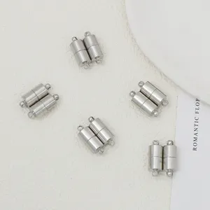 Cierres magnéticos de acero inoxidable para hacer joyería DIY, pulseras y collares.
