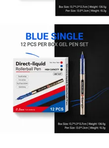 Σετ 12 τεμαχίων στυλό gel 0.5mm υγρού με ομαλή γραφή και γρήγορο στέγνωμα για γραφείο.