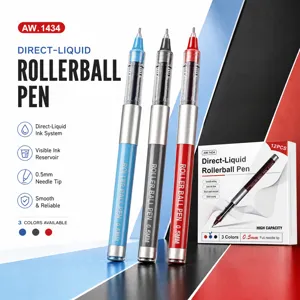 Bolígrafo de Gel de Secado Rápido Líquido Directo Punta de Aguja Fina Escritura Suave Bolígrafos Rollerball para Oficina