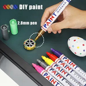 Stylo de Peinture Coloré 2.8mm Imperméable Séchage Rapide Permanent pour Métal Pneu