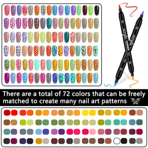 72 farben doppelseitige acryl marker stifte für diy nagelkunst malerei und kreatives design