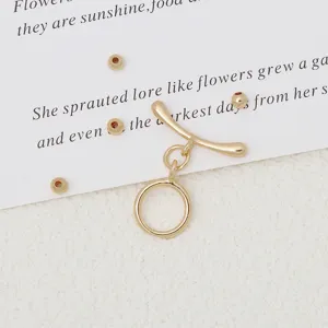 Cierre OT dorado y abalorios accesorio de joyería DIY para pulseras y collares hechos a mano.
