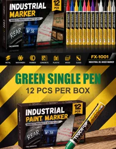 Industrial oil-based paint marker pen set for metal rubber glass wood waterproof quick dry.