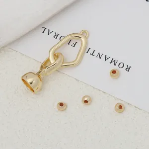 Cierre de joyería chapado en oro y cuentas detalle para pulsera collar hecho a mano DIY.