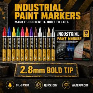 Waterproof Permanent Oil Based Paint Marker Pen For Metal Tire Glass Ceramic Stone Wood Plastic Quick Drying Industrial Pen