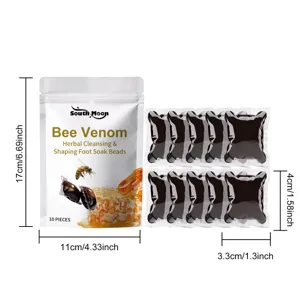 South Moon Bee Venom Herbal Foot Soak Beads 10 Pcs Cleansing Care Foot Spa Pouch New