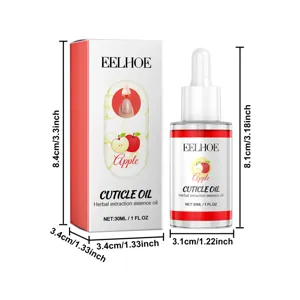 EELHOE Cuticle Oil Apple Scented Nail Care Treatment 30ml Nourishing Repairing Liquid Bottle