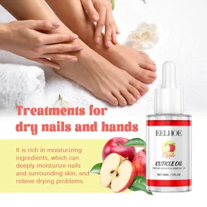 EELHOE 30ml apple cuticle oil, herbal extraction essence for dry nails and hand care.