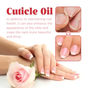 Cuticle oil detail view showing nail health improvement, dry skin care, and shiny manicure results.