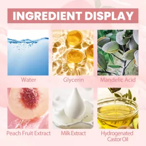 Visualizzazione dettagliata degli ingredienti con acqua, glicerina e preziosi estratti.