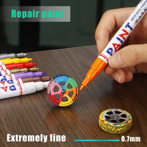 Set de rotulador de pintura de punta fina impermeable secado rápido para neumáticos 0.7mm