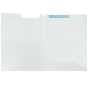 Transparent A3 plastic expanding file folder with rotating clip for school office data.