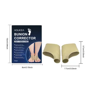 HOUKEA bunion corrector toe separator sleeve, breathable foot care protector for daily use.