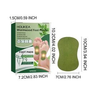 HouKea Wormwood Foot Patch herbal bamboo vinegar care 12 pieces comfortable relaxing foot care