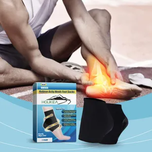 Unisex Fußpflege Socken Bequeme Nylon Elasthan Fersenschutz Socken Atmungsaktive Tägliche Fußpflege Entlastung Socken