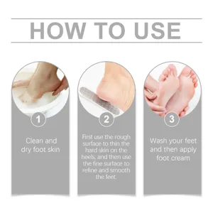 Stainless steel foot file double-sided callus remover foot scraper for pedicure care