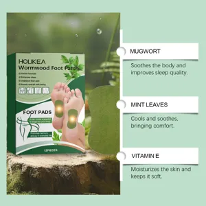 HouKea wormwood foot patches with natural herbal extracts for foot care and better sleep.