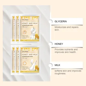 Set maschera mani e piedi OceAura Miele e Latte per idratazione profonda e pelle morbida.