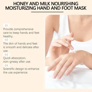 Maschera nutriente per mani e piedi al miele e latte per una profonda idratazione cutanea.