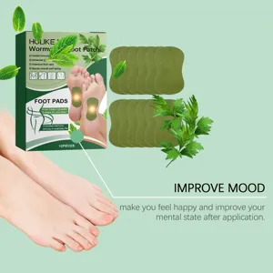 HouKea wormwood foot pads natural herbal formula 12 pieces per box foot care relaxation