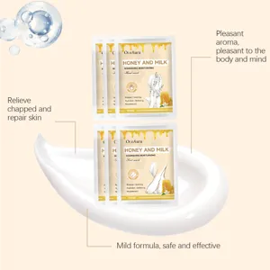 Set maschera mani e piedi miele e latte OceAura per idratazione profonda e riparazione.