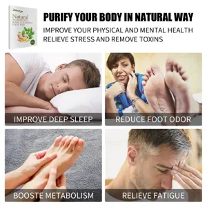 Wormwood body cleansing foot pads 16pcs, detox foot patches for better sleep and fatigue relief.