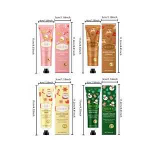EELHOE plant extract hand cream set, moisturizing nourishing skin care with 4 fragrances.