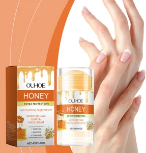 OUHOE Miel Crema de Manos y Pies Barra Hidratante Nutritiva Exfoliante Cuidado 40g