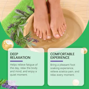 Perlas de baño de pies para cuidado relajante y experiencia de spa profunda diaria.