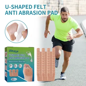 U-förmiges Filz-Anti-Abrieb-Pads für Zehenschutz und Schmerzlinderung, 48 Stück.