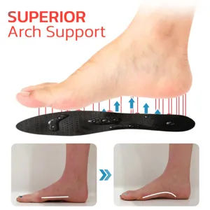 Atmungsaktive Infrarot Magnet Massage Einlegesohlen mit perfekter Fussgewoelbeunterstuetzung.