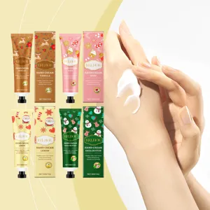 Detailed view of nourishing hand cream texture with plant essence, smooth and moisturizing.