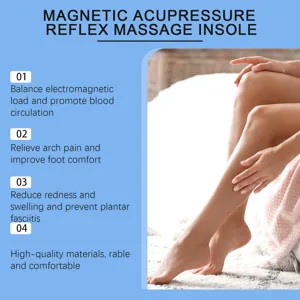 Magnetic acupressure massage insoles to relieve arch pain and promote blood circulation.