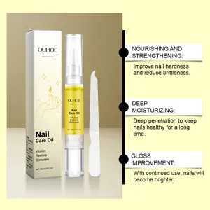 OUHOE Nagelolie Pen Set met Vijl Voedend Versterkend Diep Vochtinbrengend 2ml